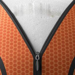 Jogo De Basquete Dribble Indoor Com Tampa Removível, Basquete Silencioso Com Zíper, Alta Elasticidade, 7 in - Image 4