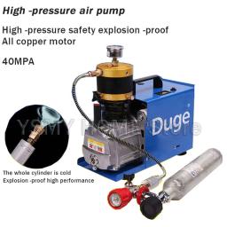 Compressor De Ar De Alta Pressão, Bomba Inflável CilinderElectric Único Refrigerado A Água, Mergulho Respirando Bomba De Cilindro De Gás, 40MPa - Image 2