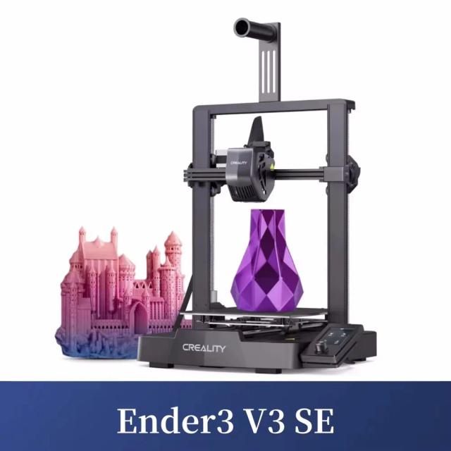 Creality Ender 3 V3 SE: Impressora 3D Ultra Rápida com Velocidade de Impressão de 250 mm/s, Extrusão Direta, Duplo Eixo Z e Nível Automático