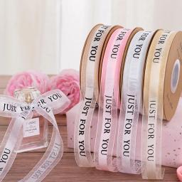 Logotipo personalizado chiffon laço fita flores presente bolo pacote aniversário casamento decoração impressão nome - Image 3