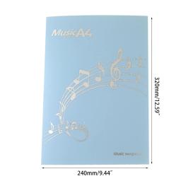 Pasta música prática, pasta partituras, acessórios para músico, 4 páginas, expansão l21d - Image 6