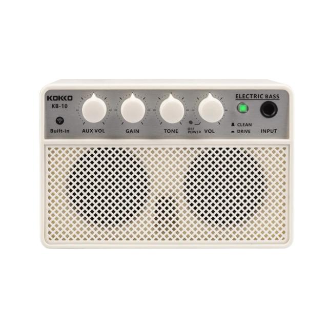 Amplificador de Guitarra Portátil KB-10 de 10W com Bateria Recarregável, Canais Duplos e Som Potente para Baixo