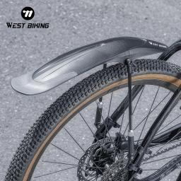 West Biking Ajustável Frente Para-lamas, Aileron Traseiro Ampliado Lama Flaps, MTB Bicicleta Fender Set, Estável XC Acessórios, 26 a 29" - Image 1