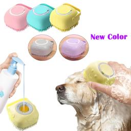 Soft Silicone Dog Brush, Banheiro Lavagem, Massagem Dispenser, Grooming Shower, Shampoo Massager, Escova de banho, Pet Shop - Image 1