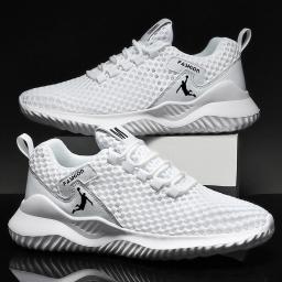 Sapatos de verão dos homens respirável leve tênis para masculino mais esporte caminhada tênis antiderrapante almofada tênis - Image 1