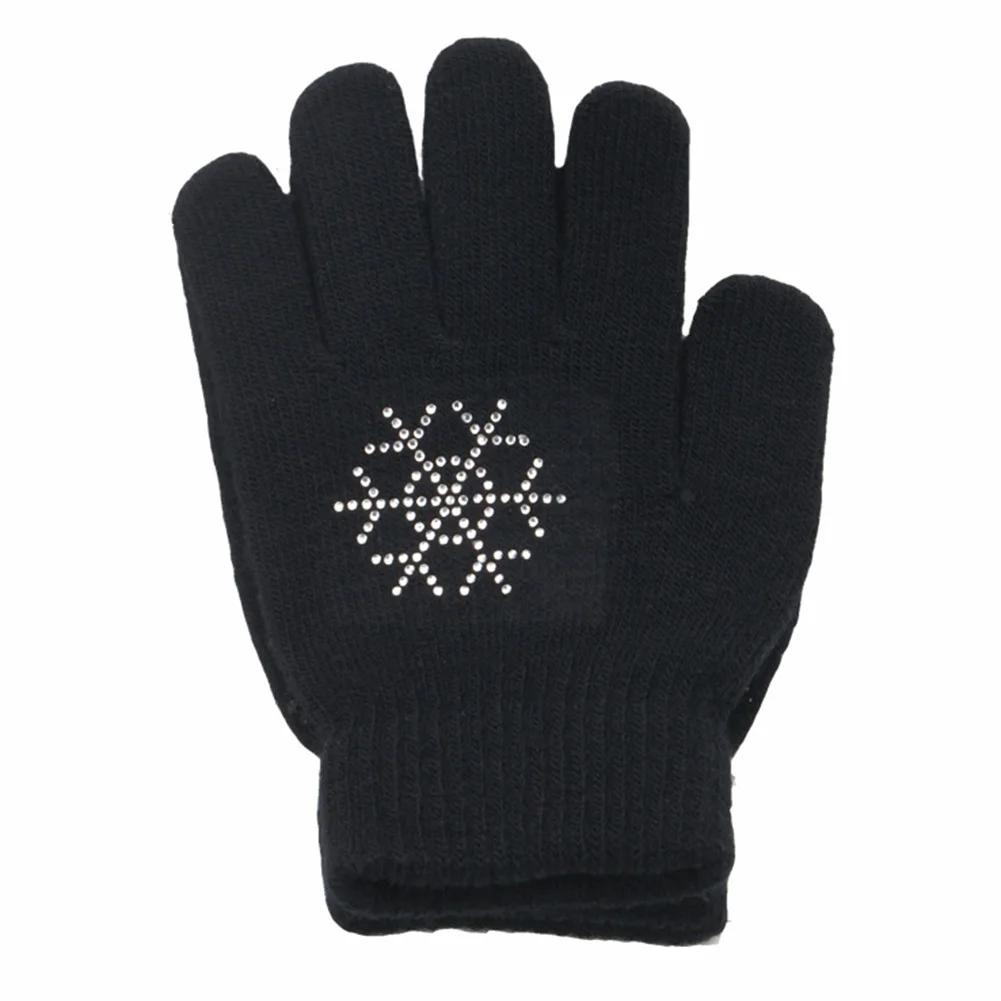 Luvas de patinação infantil, acessórios esportivos no gelo, algodão antiderrapante, quente, elástico, figura infantil, inverno, 1 par - Image 1