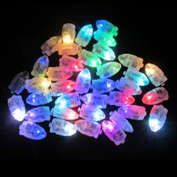 Conjunto colorido pequeno luzes led lâmpadas balão de papel lanterna decoração bateria embutida para festa de aniversário de casamento luz de iluminação - Image 4