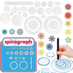 Kit de desenho de arte espiral para crianças, a maneira clássica de fazer incontáveis, conjunto de brinquedos, desenhos incríveis, espirógrafo, 22 peças - Image 1