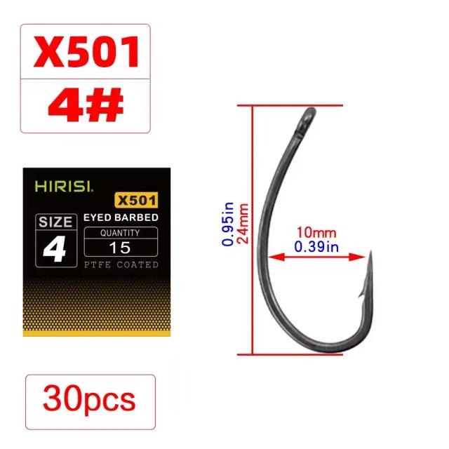 Gancho de Peixe Farpado Aço Inoxidável Alto Carbono 30 Peças