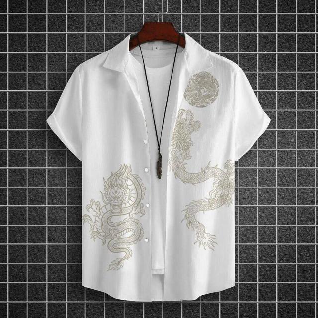 Graphic Dragon, manga curta masculina, camisas da moda casual, tops de verão, blusa masculina, streetwear, camisas 3D, 2024