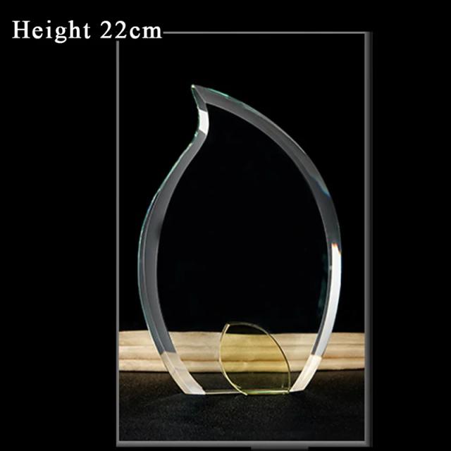 Troféu de Cristal Personalizado para Decoração: Prêmio Criativo e Medalha de Excelência com Gravura em Jateamento de Areia para Lembranças de Reuniões