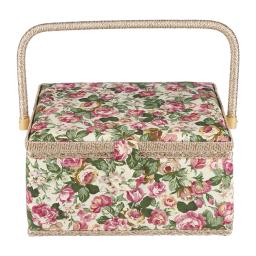 Cesta De Costura Impressa Floral com Alça, Caixa De Artesanato De Tecido, Armazenamento Diversos, Organizador doméstico - Image 1