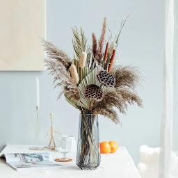 Natural de luxo folhas de palma secas pampas grama buquê conjunto arranjo flores secas decoração do quarto queda ddecorations para casa jardim - Image 2