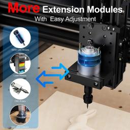 Duas árvores ttc450 cnc fresa para madeira diy mini máquina de gravação a laser 3 eixos cnc roteador grbl para acrílico pcb pvc metal - Image 3