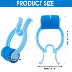 Clipe de nariz pequeno azul braçadeira de nariz clipes nasais natação nariz pinça à prova dwaterproof água nariz enfeites clipe para crianças e adultos - Image 6
