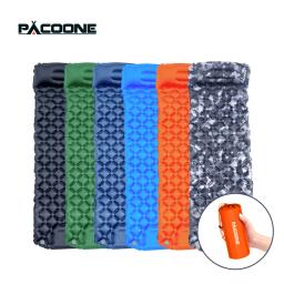 PACOONE-Ultraleve Outdoor Camping Dormir Pad, Air Mat, colchão inflável com travesseiros, Built-in Bomba Inflator, Viagem, Caminhadas - Image 2