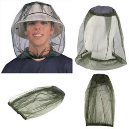 Tampa de pesca de malha respirável para homens e mulheres, anti-mosquiteiro, ajustável, viagens ao ar livre, camping, 1pc - Image 1