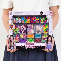 Diy jóias fazendo kit charme pulseira colar artesanal frisado brinquedo para meninas pop grânulos arte artesanato brinquedos educativos kit bandana - Image 1