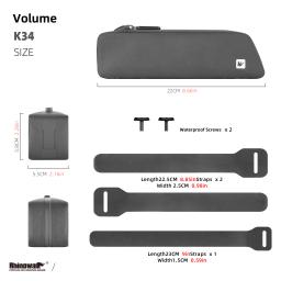 Rhinowalk bolsa para tubo superior de bicicleta, bolsa frontal tpu para ciclismo com parafusos ou alças, à prova d'água, à prova de vento, cascalho, bolsa para quadro superior de bicicleta de estrada, nova - Image 6