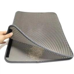 Tapete de caixa para animais, impermeável, antiderrapante, areia, camada dupla, vaso sanitário, almofada limpa para gatos, casa, acessórios para almofadas para gatos - Image 4