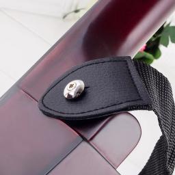68cm-124cm correia da guitarra universal ajustável correia da guitarra de náilon com extremidades de couro do plutônio para acessórios de guitarra clássica de madeira popular - Image 5