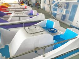 Canoa inflável e caiaque pesca barco com pedal, pedal elétrico, fibra de vidro, água bicicleta, luxo - Image 5