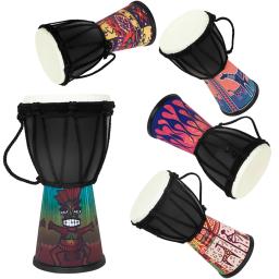 Africano profissional percussão música tambor para crianças, tambor de PVC portátil, câmara colorida, Djembe, tambor de mão, 4 Polegada - Image 1