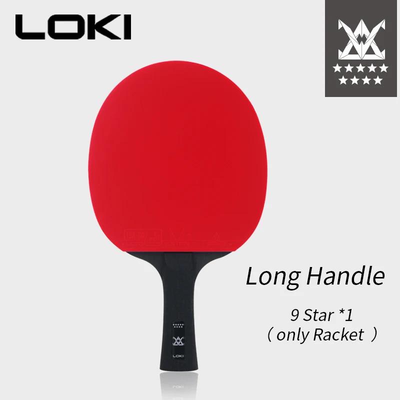LOKI-9 Star Raquete De Tênis De Mesa Profissional, Lâmina De Carbono, Sticky Cake Sponge, PingPong Bat com RXTON Rubber Paddle, Alto Nível - Image 1