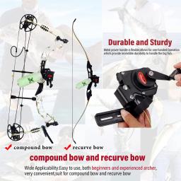 Tiro com arco Bowfishing Reel ferramenta com corda para recurvo composto, pesca, caça, arco e seta Acessório, 40m, 20m - Image 5