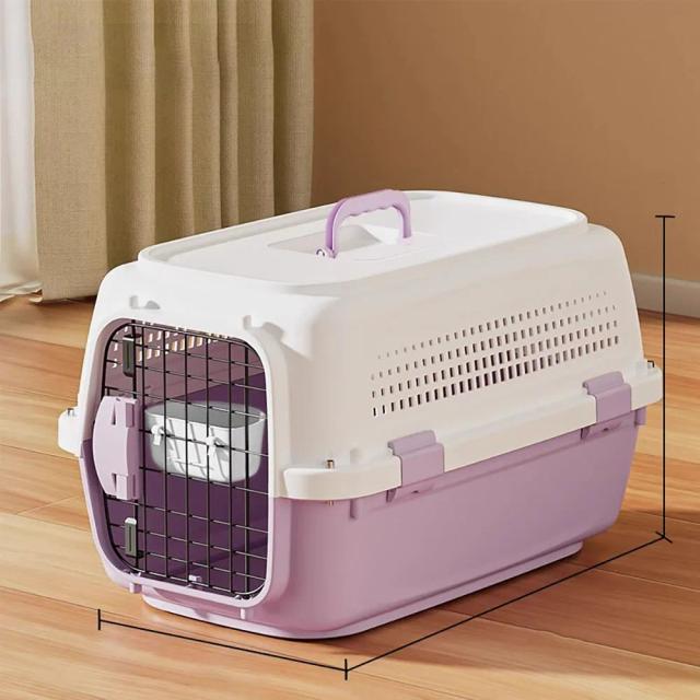 Caixa de Transporte Portátil para Pets: Gaiola Verificada e Ideal para Viagens com Gatos e Cães em Carros