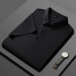 Novos homens de alta qualidade Ice Silk Seamless POLO Camisa Verão Ultra-fino Respirável Esportes ao Ar Livre e Lazer Top Confortável - Image 2
