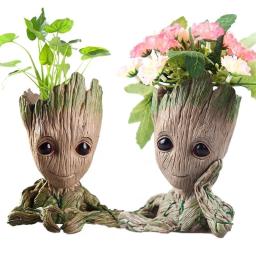Figuras de Ação Anime para Decoração de Casa, Plantas Multifuncionais Vaso de Flores, Porta Caneta, Organizador De Armazenamento Criativo, Plantas Vasos, Personagem Groot - Image 2