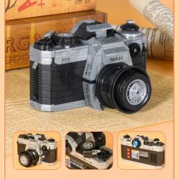 Criativo mini retro câmera digital modelo blocos de construção idéias clássico polaroid construção tijolos educação moc brinquedos crianças presente - Image 4