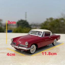 Liga Diecast Modelo de carro retro clássico, veículo vintage, presentes do cupê, coleção dos fãs, decoração da exposição, liga brinquedos, escala 1:43 - Image 2