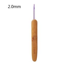 Agulhas De Tricô De Bambu para Artesanato DIY, Ganchos De Crochet, Bordados, Tricô De Madeira, Ferramentas De Tecer, 2.0-6.0mm, 1PC - Image 2