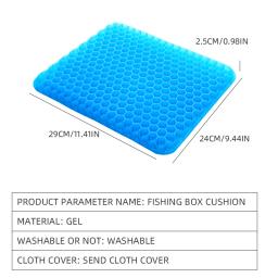 Almofada de assento gel respirável com caixa de pesca Honeycomb Design adequado para cadeiras de rodas para casa e escritório, aliviar a dor do cóccix - Image 2