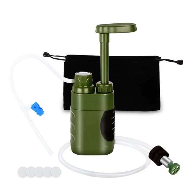 Sistema Portátil de Filtragem de Água para Acampamento e Emergências - Purificador Ideal para Sobrevivência e Água Potável