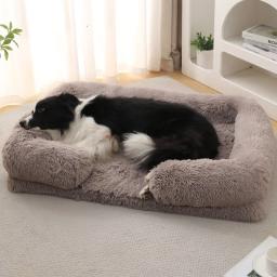 Plush confortável durável sofá cama para animais de estimação, fundo Nonskid, cão ortopédico camas, tamanho médio gato camas - Image 1