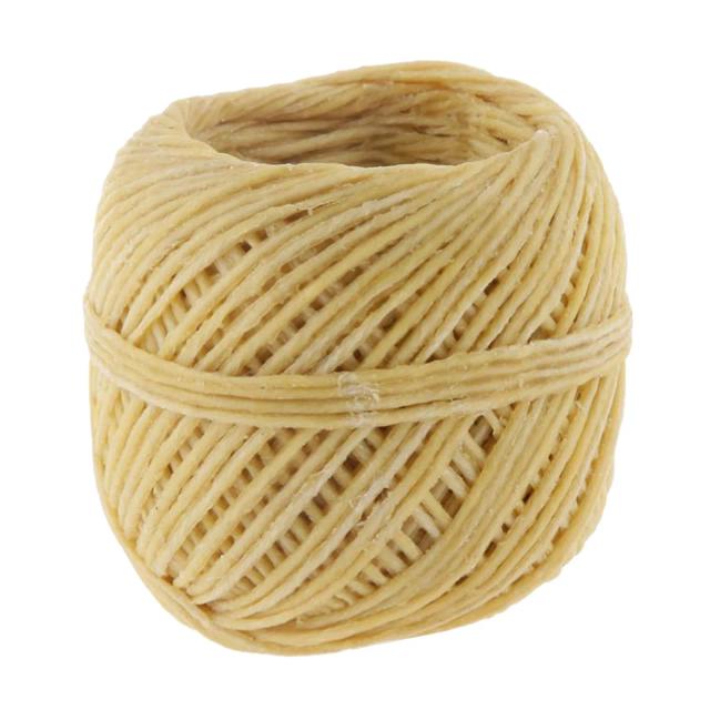 Cera de Abelha Natural para Velas DIY com Pavio de Cânhamo Orgânico - Ferramentas e Acessórios para Fabricação de Velas, 33 ft