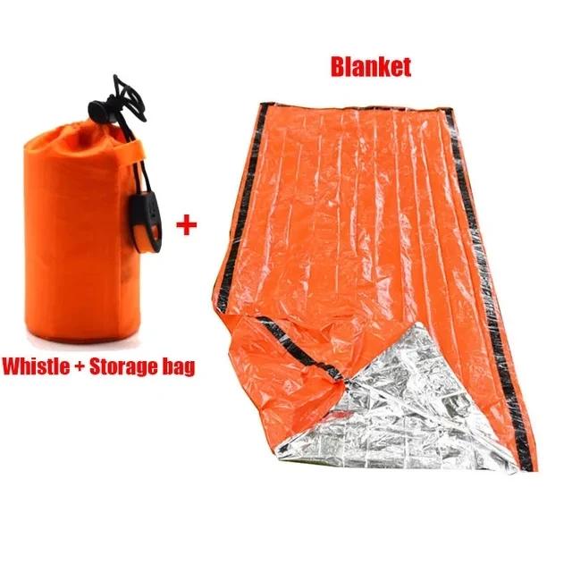 Saco de dormir portátil à prova d'água para sobrevivência de emergência, caminhadas, acampamento, equipamento térmico, kit de primeiros socorros, cobertor mylar - Image 1