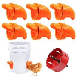 Alimentador de gravidade automático para frango e pato Alimentador de aves à prova de chuva Porta DIY Reduzir o derramamento Food Farm Controller Tools - Image 1