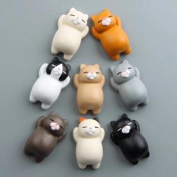 Japonês honesto gato kawaii ímãs dos desenhos animados gato bonito em miniatura ornamentos geladeira ímã acessórios de decoração da cozinha presentes ideia - Image 4