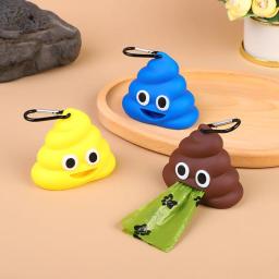 Criativo Pet Poop Shaped Waste Saco Dispenser, Portátil Pet Bin, Titular do saco com Clipe, Dog leash, Caminhada ao ar livre e Viagens - Image 2