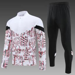 Conjunto esportivo americano para homens e crianças, jaqueta de futebol, roupas de treinamento, kit de camisas, tops e calças, meninos e meninas - Image 3