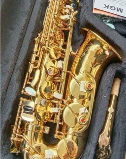 R54 Saxofone Alto com Bocal e Case, dourado, instrumento de alta qualidade, modelo, novo - Image 1