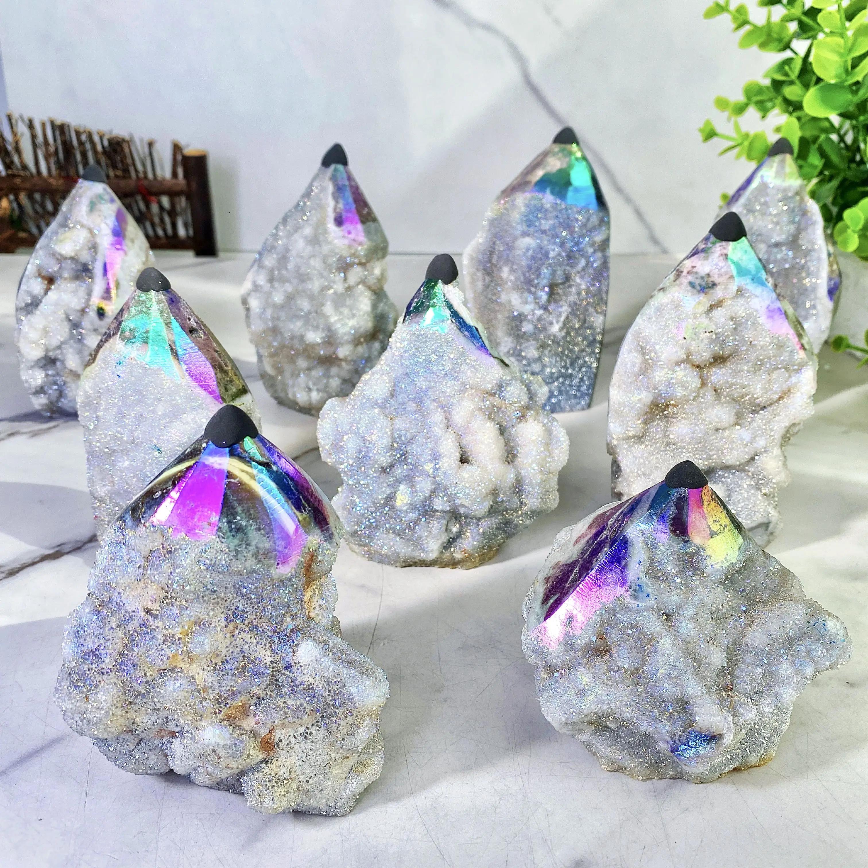 Aura Sphalerite Ornamentos, Cristal Natural Escultura, Pedras Preciosas Jóias, Glitter Cura Cristal, Presente de Aniversário, Alta Qualidade, 1Pc - Image 1
