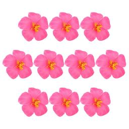 Flores Tropicais Artificiais para Fazer Cabelo, Hibiscus, Luau, Coroa, Festa da Videira, Havaiano, 10Pcs - Image 1
