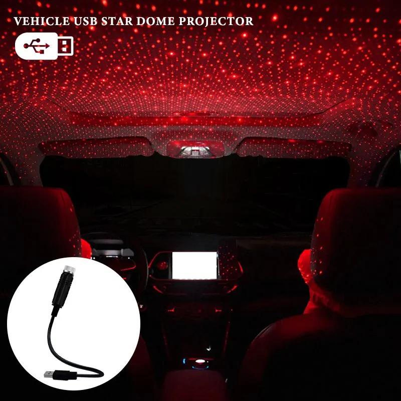 Carro ajustável telhado estrela luz noturna, projetor atmosfera, usb, led, interior, decorativo, dj, natal, 1pc - Image 1