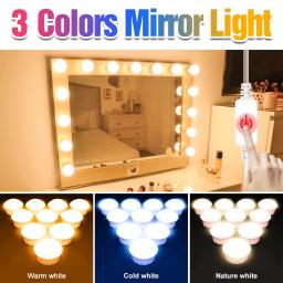 LED Vanity Lâmpadas para Decoração do Quarto, Make Up Mirror, Lâmpada de preenchimento, Regulável, Penteadeira, LED, Stepless, Nightlight - Image 1
