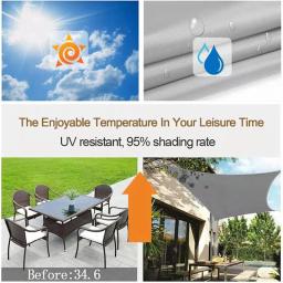 Impermeável ao ar livre toldo Oxford pano, Protetor solar Anti-UV, Capa de chuva para jardim, Pátio, 300D, 3x3m, 3x4m, 2x3m - Image 4